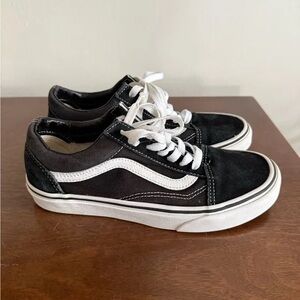 Vans Black and White Low-Top Skate Sneakers